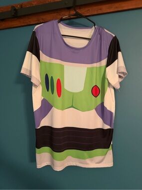 Buzz Lightyear Graphic Mesh Tee - Purple & Green